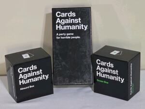 Cards Against Humanity Lot Main Base Game 1.7 & Green Box & Absurd Box Bundle